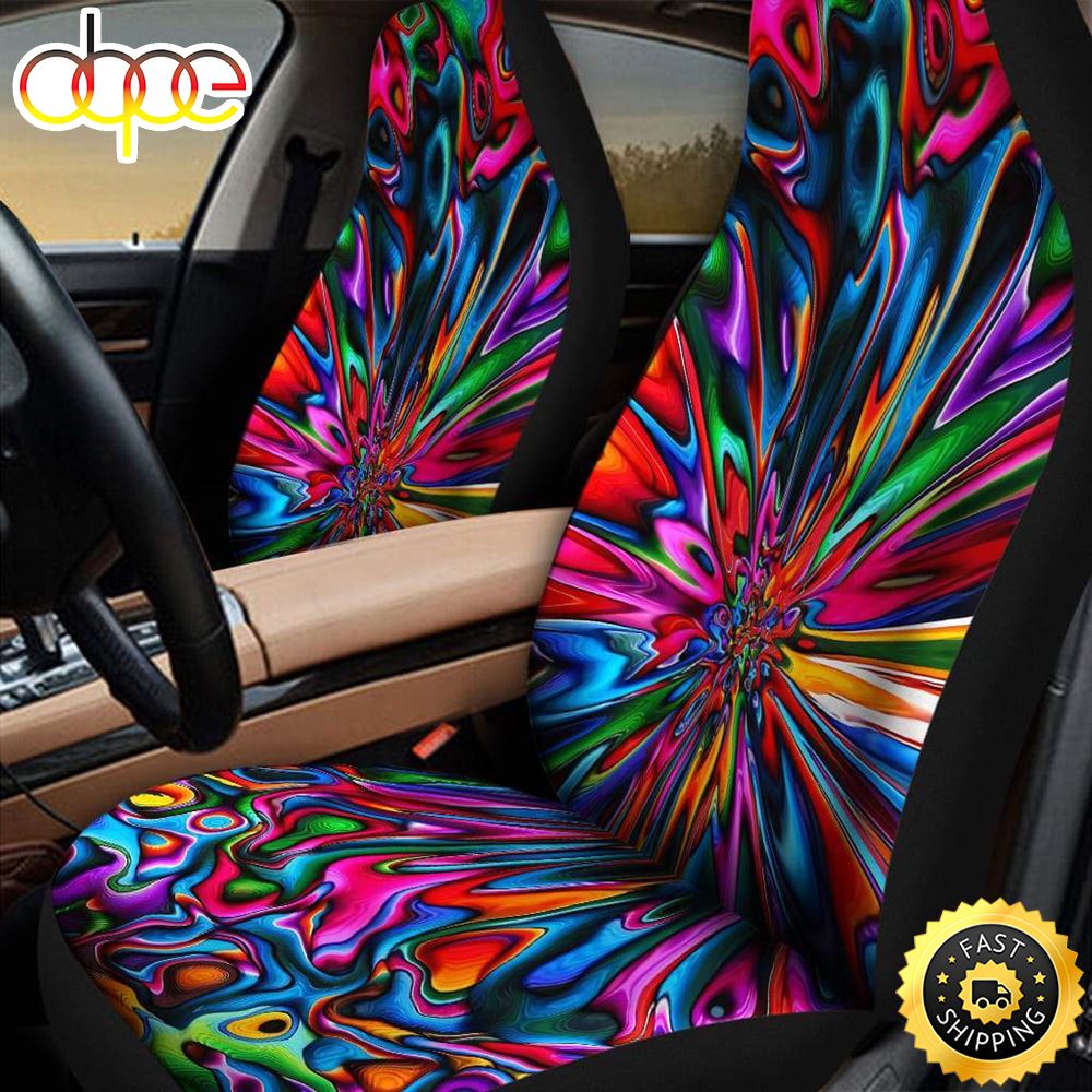 Hippie 3D Full Print On Front Car Seat Cover Ncd07o