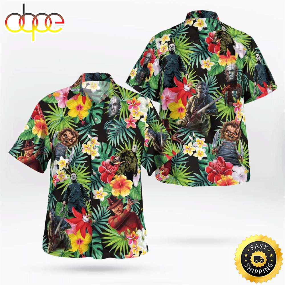 Horror Characters Fashion Hawaiian Shirt Aa5iug