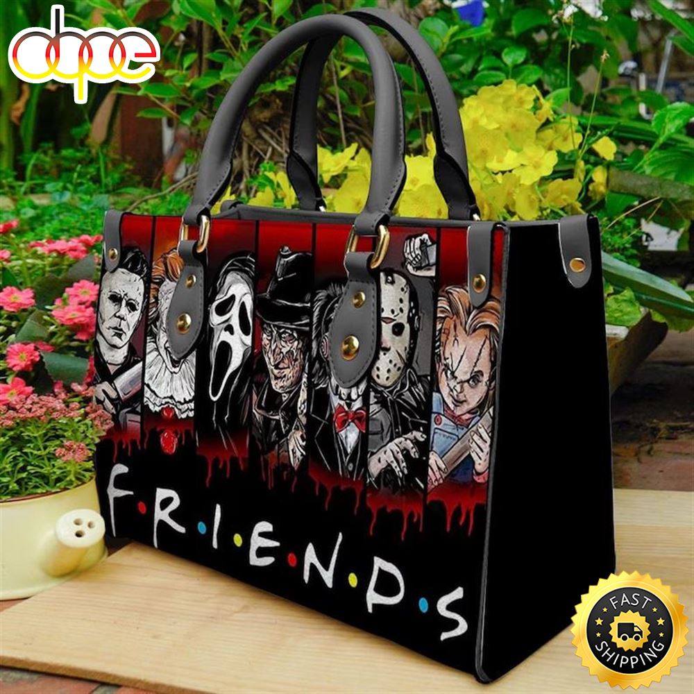 Horror Movie Friends Halloween Leather HandBag Aazzis
