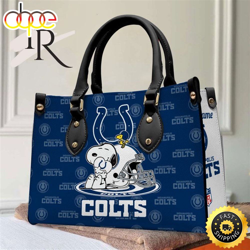 Indianapolis Colts NFL Snoopy Women Premium Leather Hand Bag 1 Rqvvma