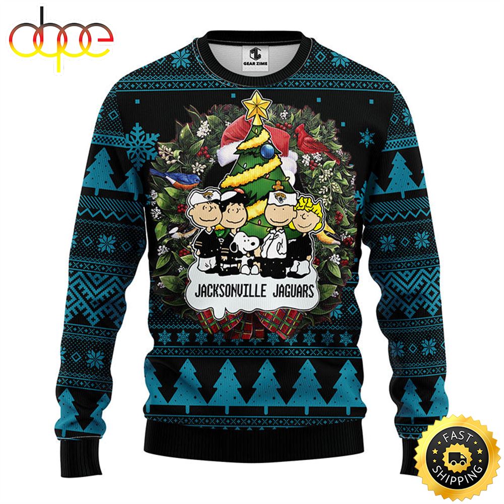 Jacksonville Jaguars Snoopy Dog Christmas Ugly Sweater 1 I1xfb0