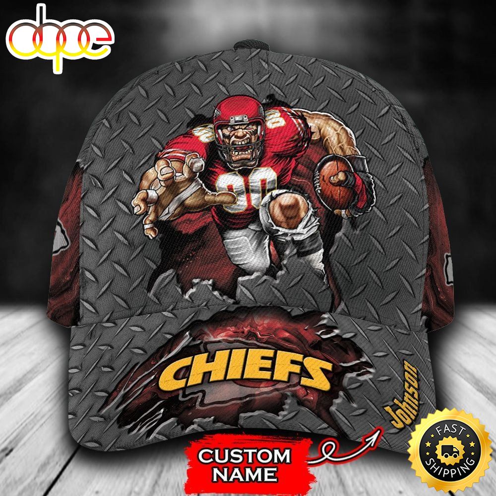 Kansas City Chiefs 3d Cap Mascot Nfl Custom Name Ehsf3m