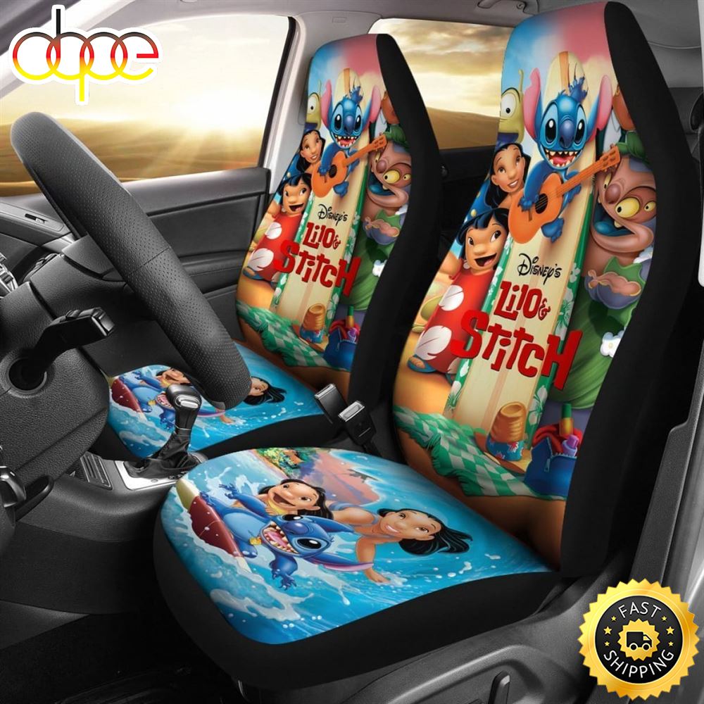 Lilo Stitch Beach Vacation Car Seat Covers Nh06 Universal Fit Q80gko