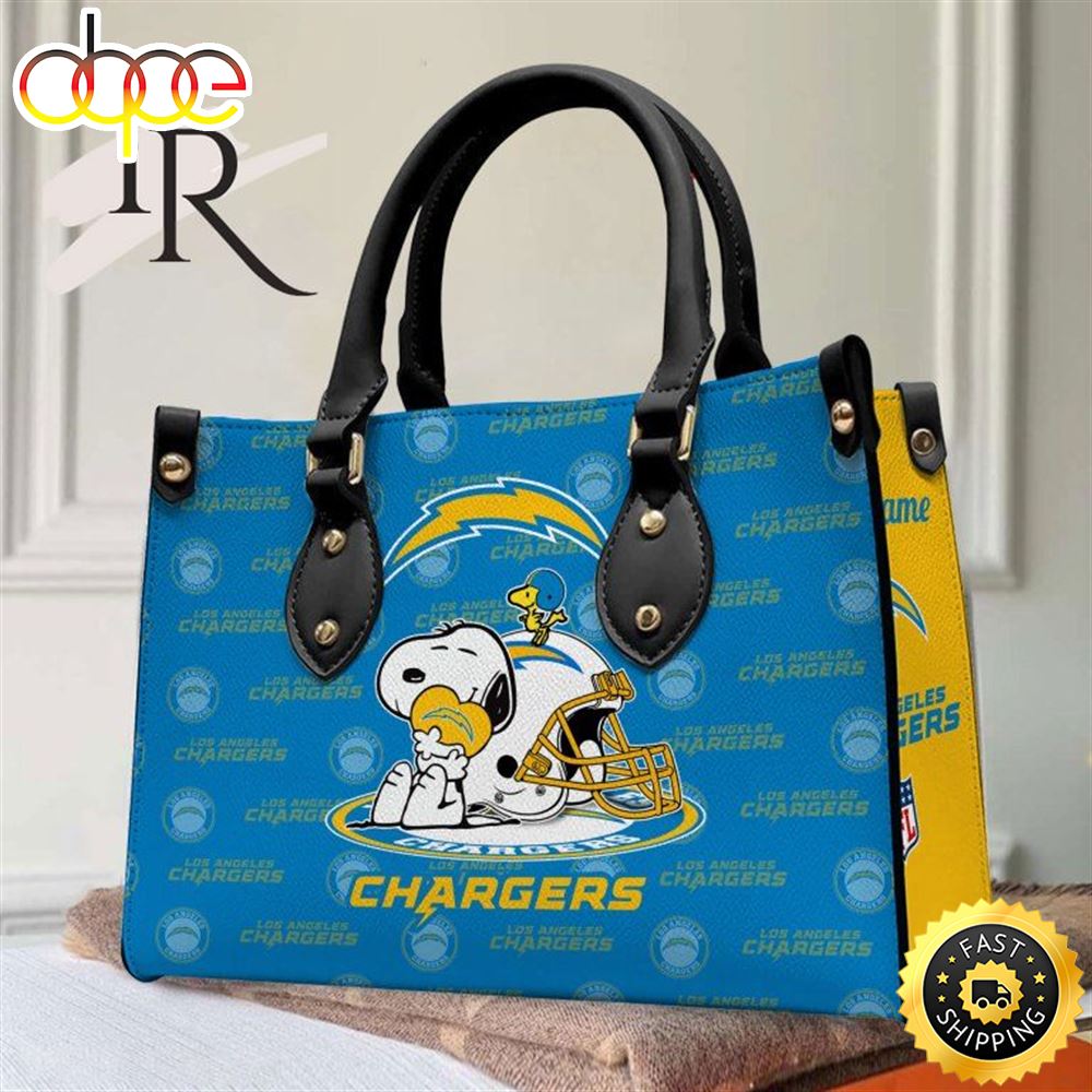 Los Angeles Chargers NFL Snoopy Women Premium Leather Hand Bag 1 Okyid2