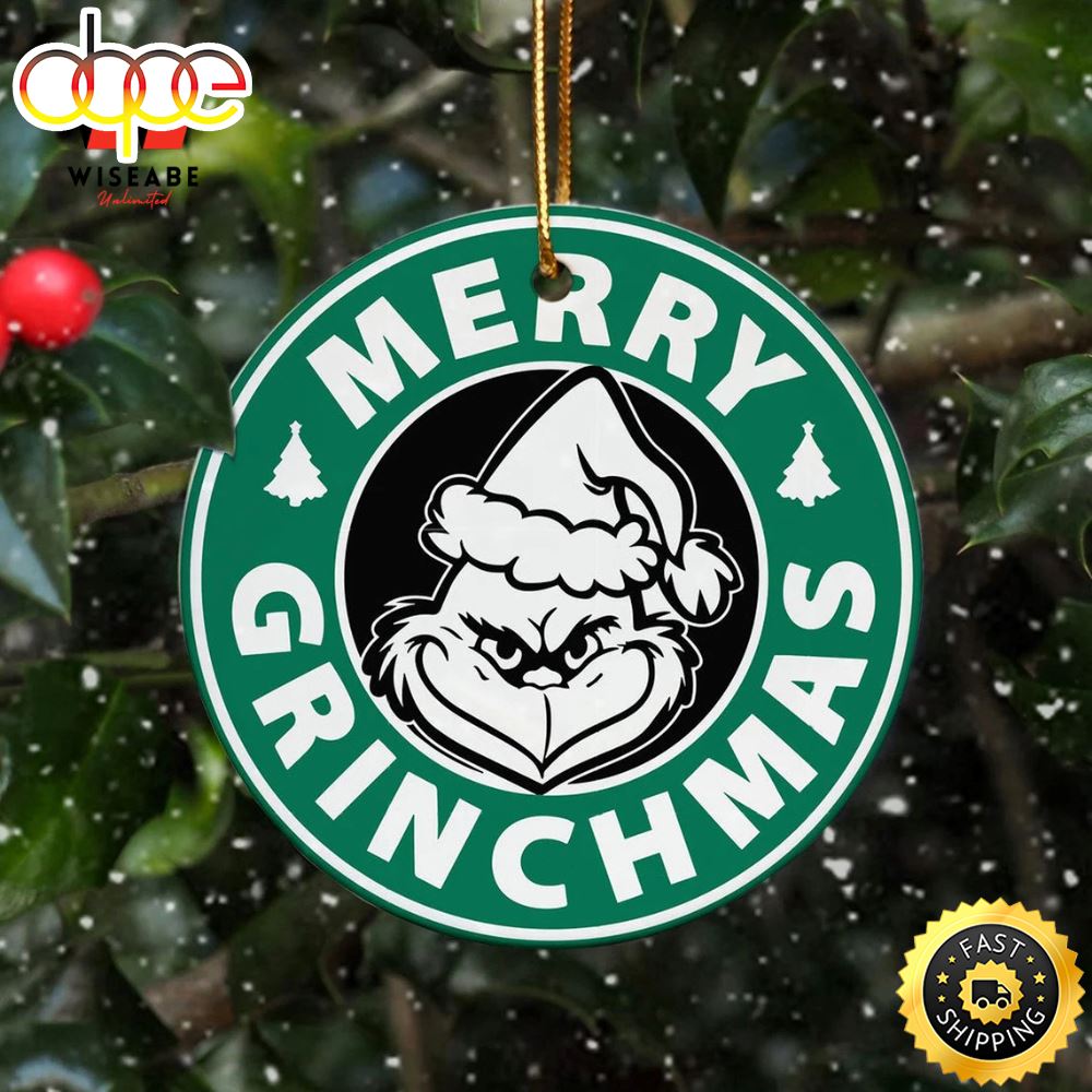 Merry Christmas Starbuck Style With The Grinch Christmas Ornaments H89ruy