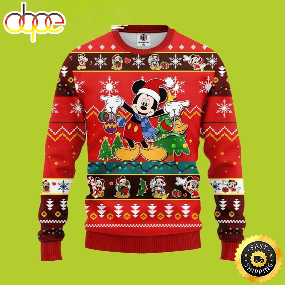 Mice Mickey Xmas Ball Disney Ugly Christmas Sweater 1 Jx8aed