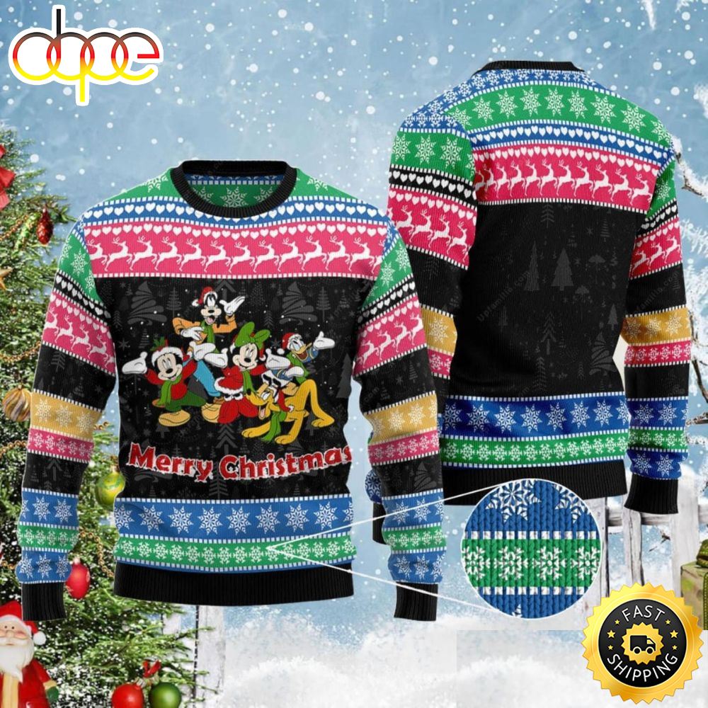 Mickey And Friends Disney Ugly Christmas Sweater 1 Lvzpdb