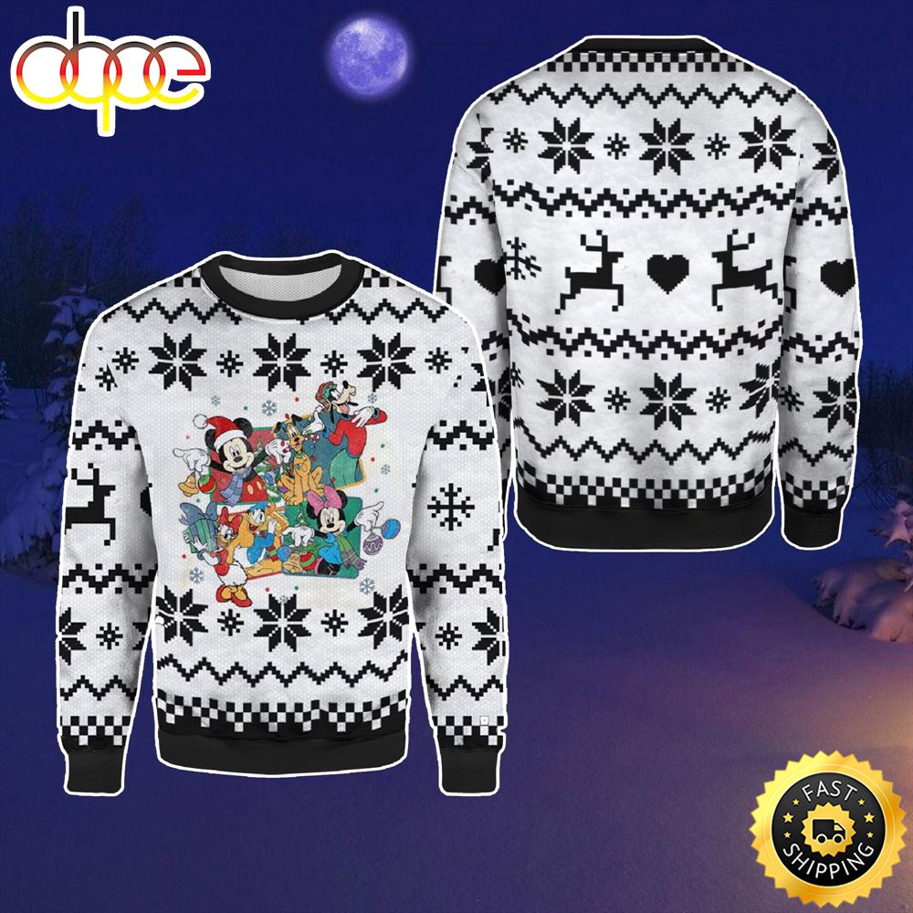 Mickey And Friends Merry Xmas Disney Ugly Christmas Sweater 1 Etes6s