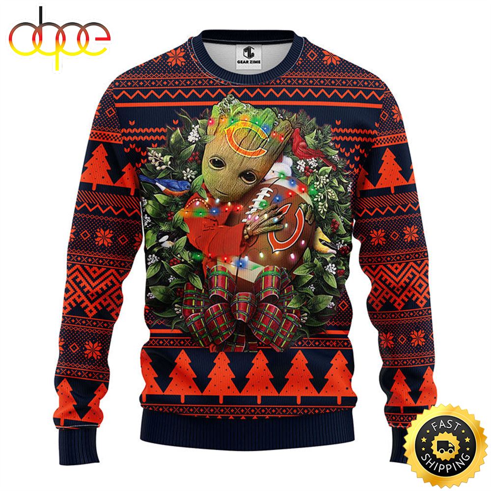 Oakland Raiders Groot Hug Ugly Christmas Sweater All Over Print