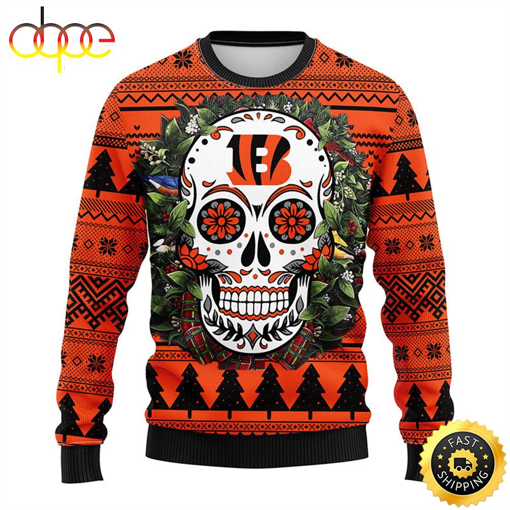 NFL Cincinnati Bengals Jack Skellington Christmas Ugly Sweater - T-shirts  Low Price