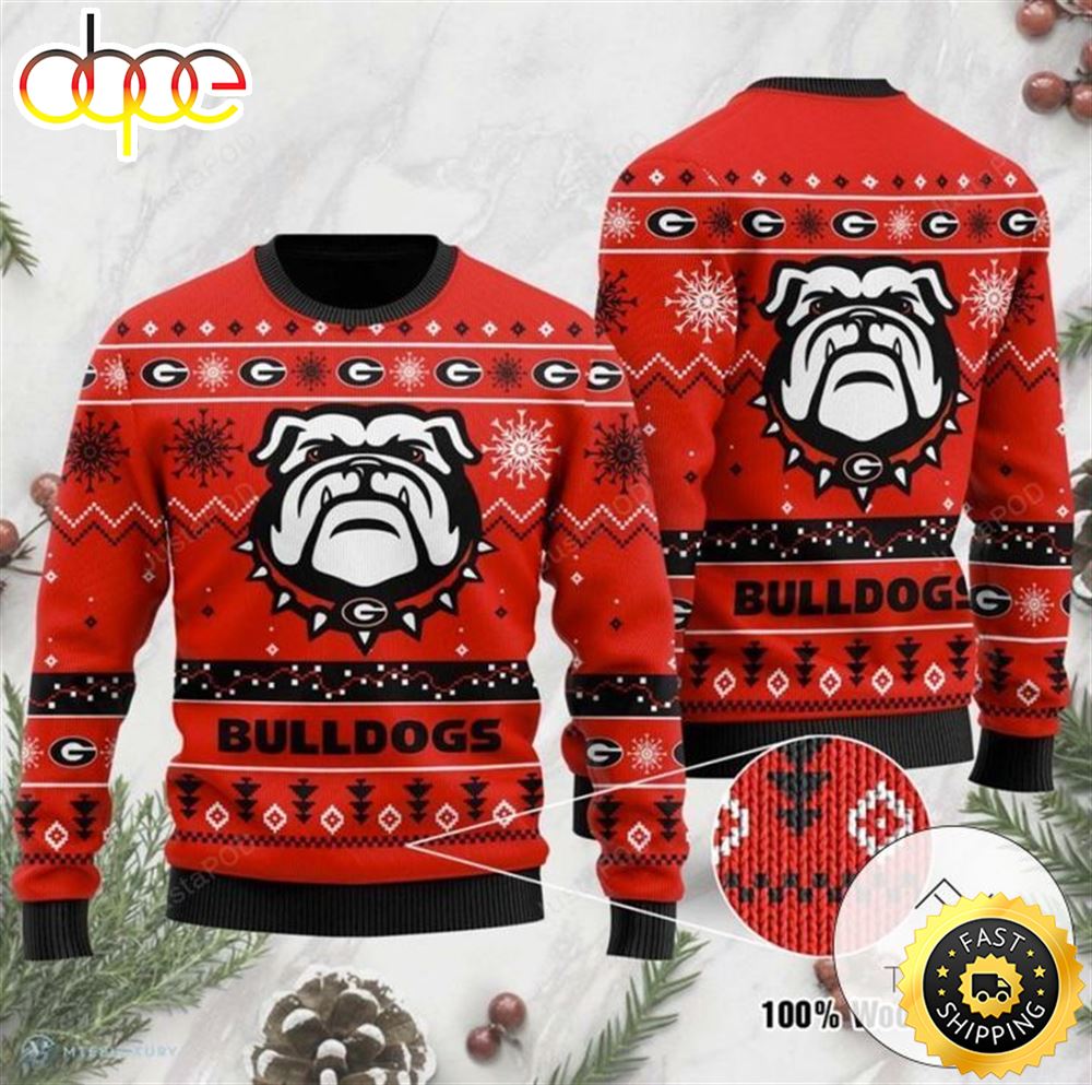NFL Georgia Bulldogs Football Ugly Christmas Sweater Ltkdcb