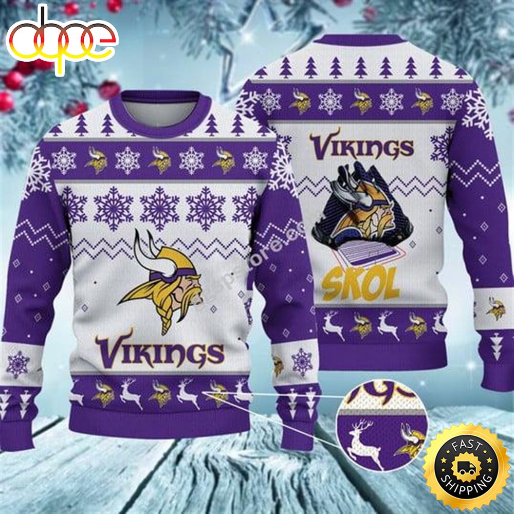 NFL Minnesota Vikings Ugly Christmas Sweater Khazdw