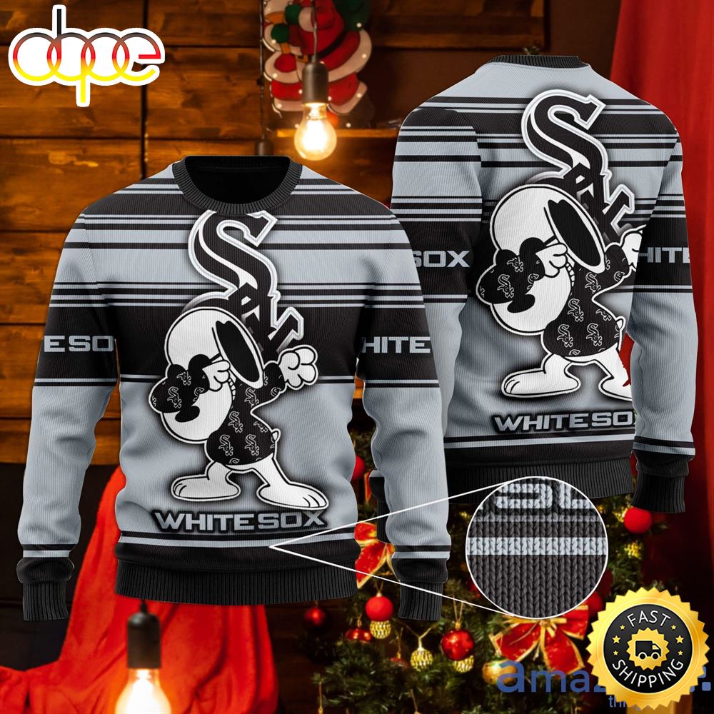 NFL Snoopy Love Chicago White Sox Ugly Christmas Sweater Cfcqps