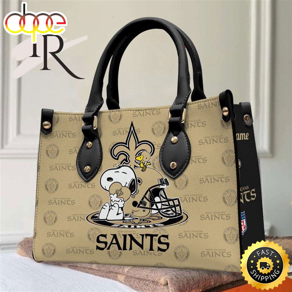 New Orleans Saints NFL Snoopy Women Premium Leather Hand Bag 1 X4ozyc