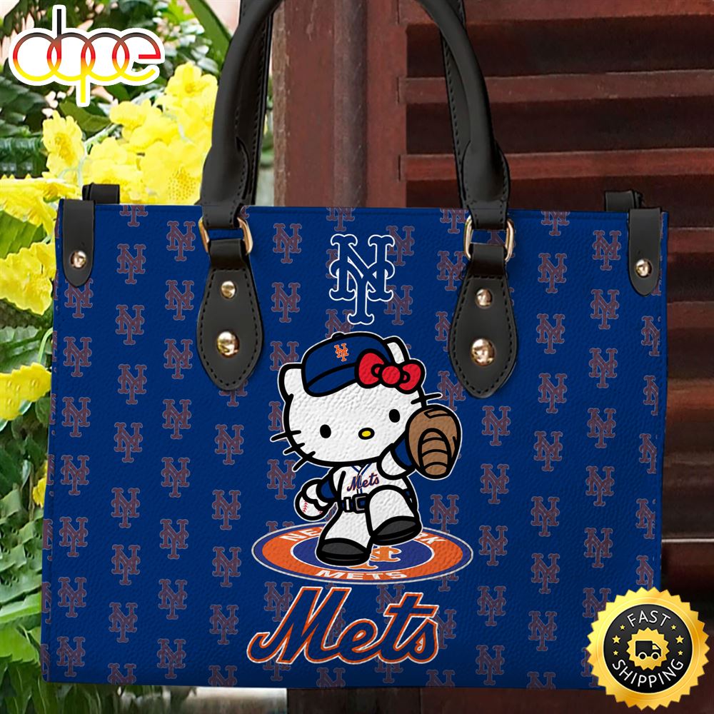 New York Mets Kitty Women Leather Hand Bag 1 Fhgkwc