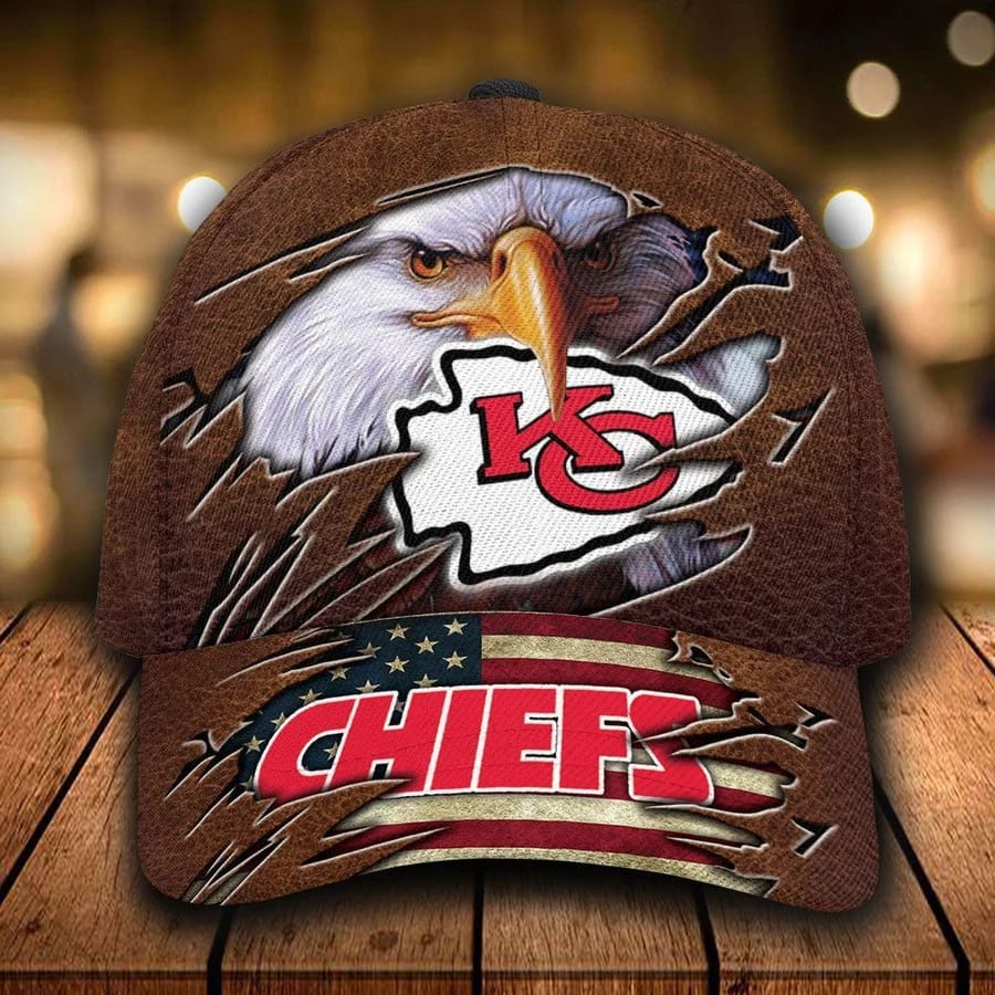 Nfl Kansas City Chiefs 3d Cap Classic Eagle Custom Name 2 Ennm8e