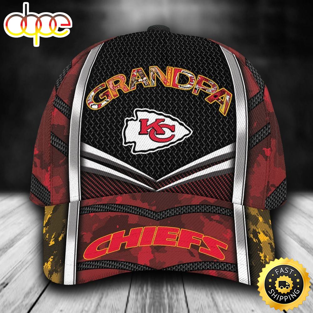 Nfl Kansas City Chiefs Grandpa Custom Name 3d Cap Korewx