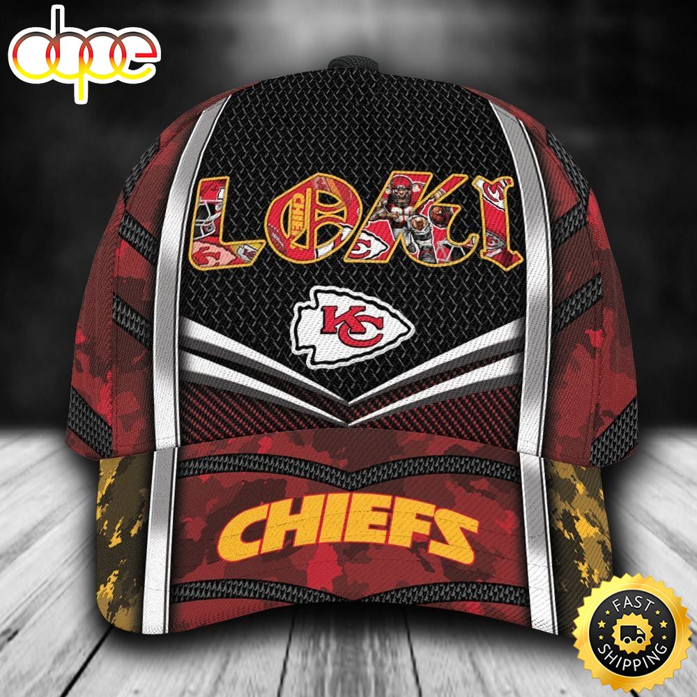 Nfl Kansas City Chiefs Loki Custom Name 3d Cap Rl6kly