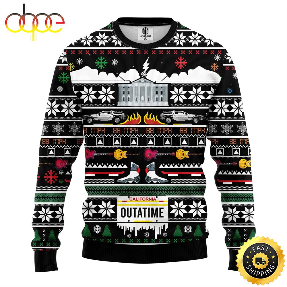 Outatime Amazing Gift Idea Thanksgiving Gift Ugly Sweater Xqnlfl