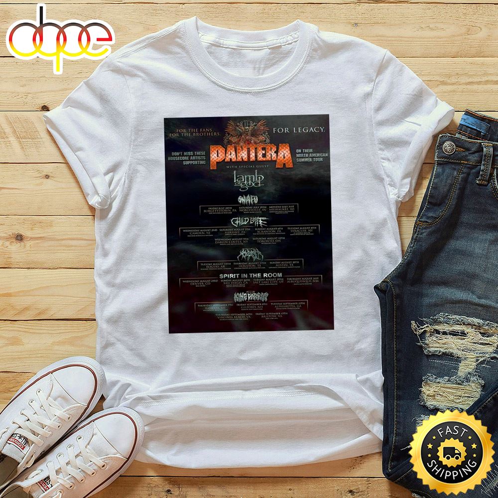 Pantera And Lamb Of God North American Tour Support Announced 2023 Unisex T Shirt Ilsapx