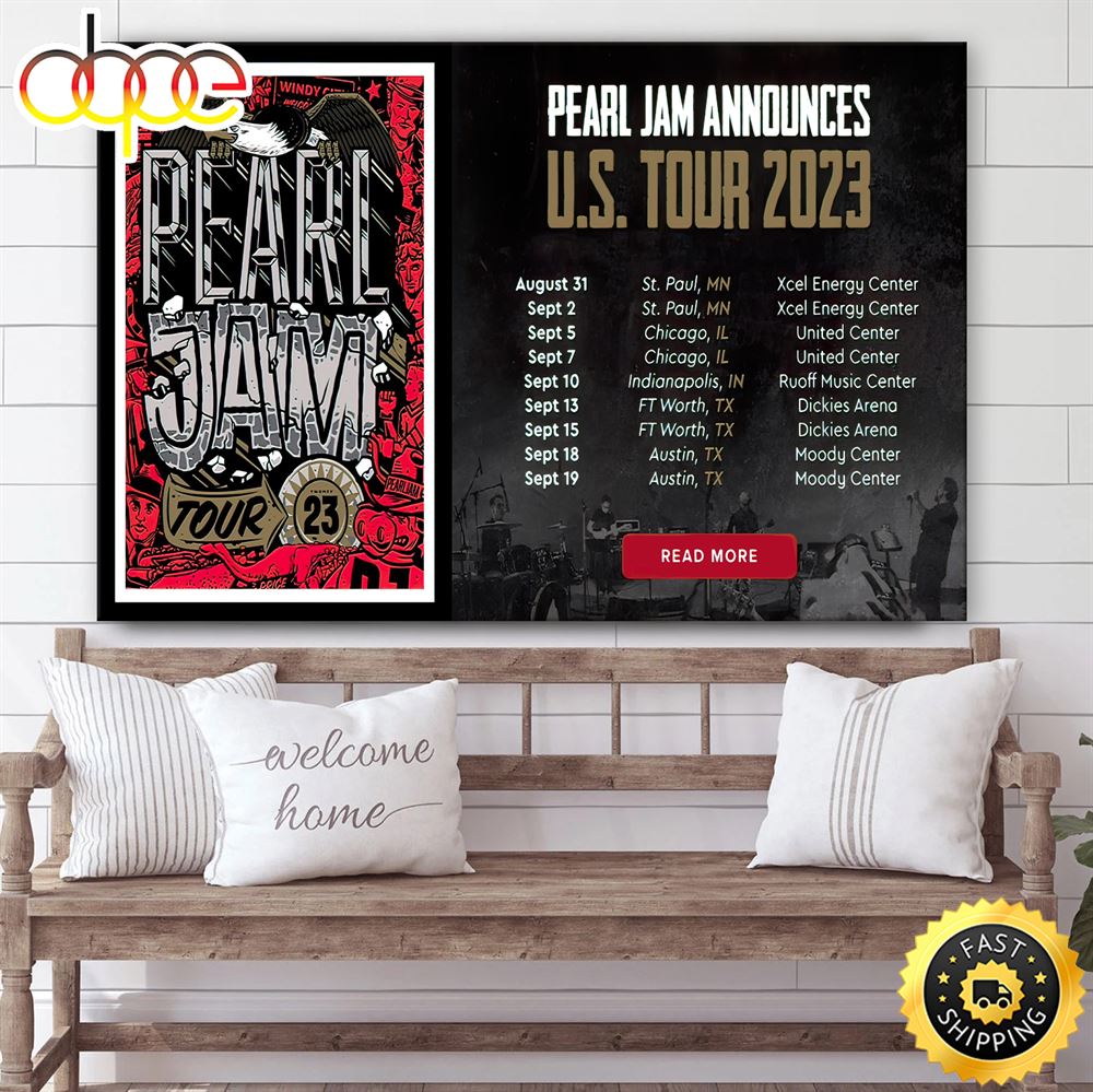 Pearl Jam 2023 Tour Announcement ReactionCanvas Poster Uroooo