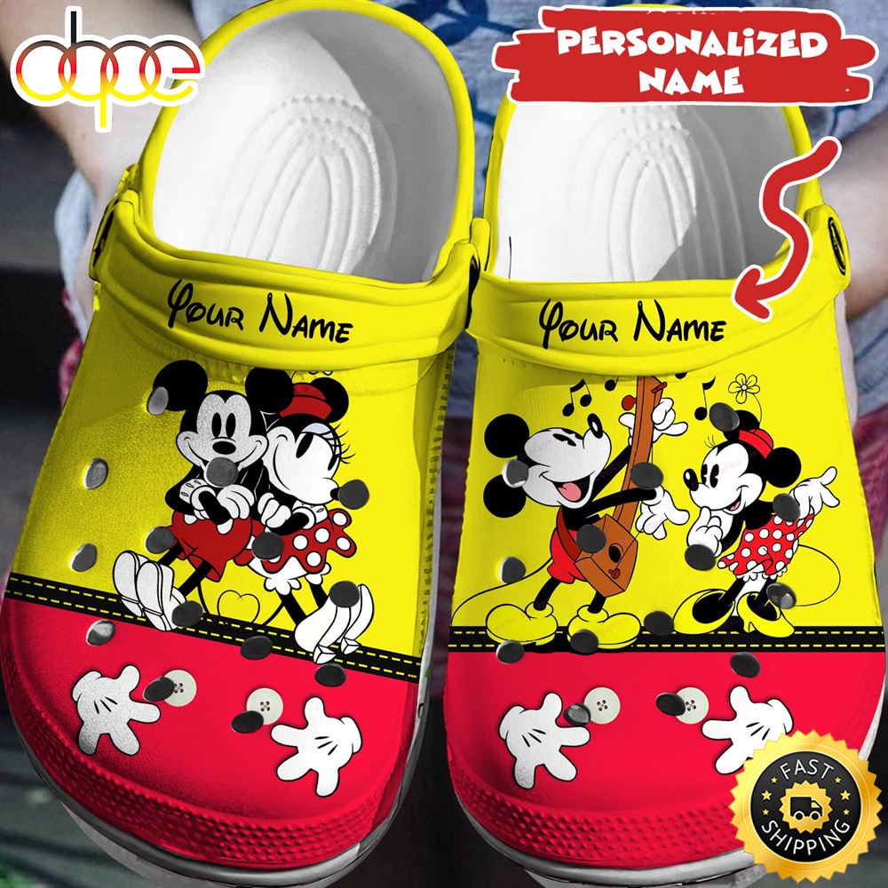 Personalized Cute Mickey Minnie Mouse Crocs,Disney 50th Year Anniversary  Crocs,Disney Crocs Charms - Ingenious Gifts Your Whole Family