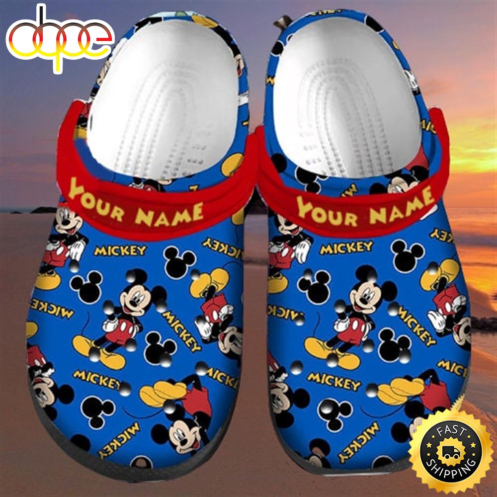 Personalized Mickey Mouse Disney Cartoon Adults Crocs Unisex Cartoon Clog Shoes Eycuef