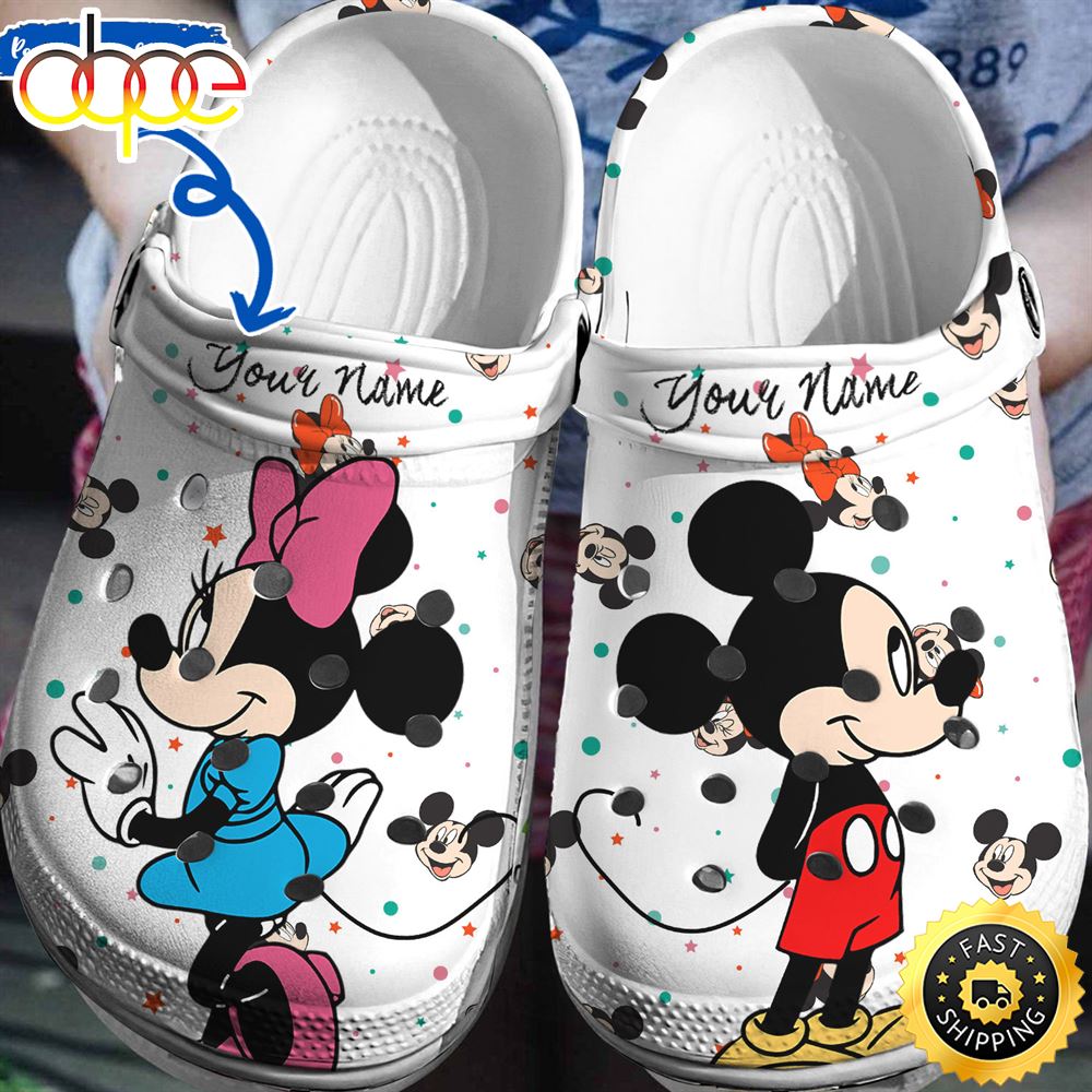 Personalized Name Mickey Minnie Crocs 3d Clog Shoes Ljkadn