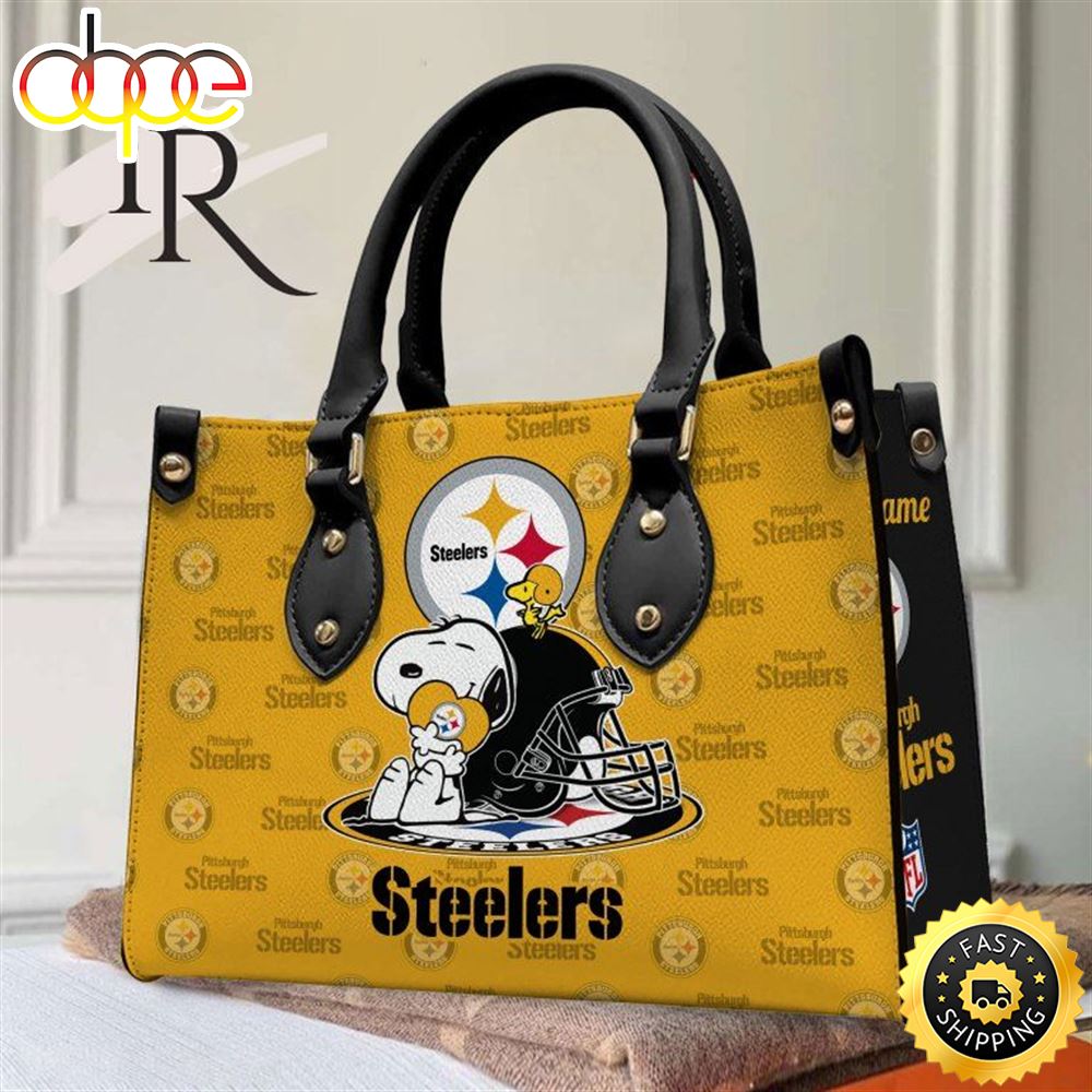 Pittsburgh Steelers NFL Snoopy Women Premium Leather Hand Bag 1 Afkmkt