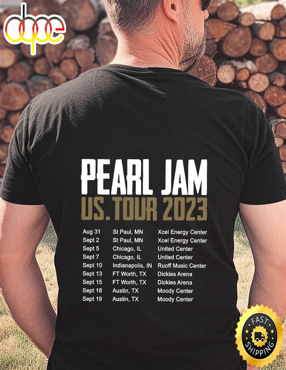 Retro Vintage Pearl Jam Band Shirt Tour 2023 Unisex T Shirt Fbysuk