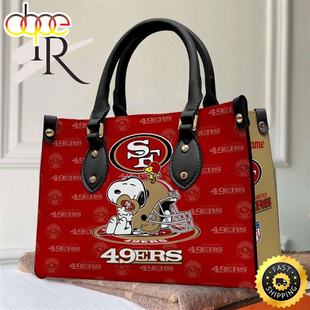 San Francisco 49ers NFL Snoopy Women Premium Leather Hand Bag 1 Jebbvc