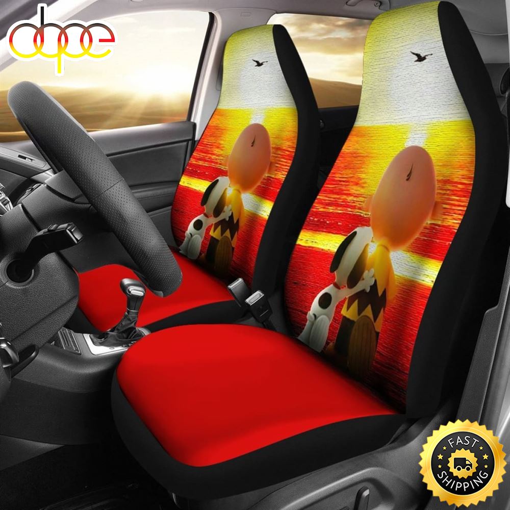 Snoopy Friend Sunset Forever Car Seat Covers Amazing Best Gift Ideas Universal Fit 1 Wnmr0t