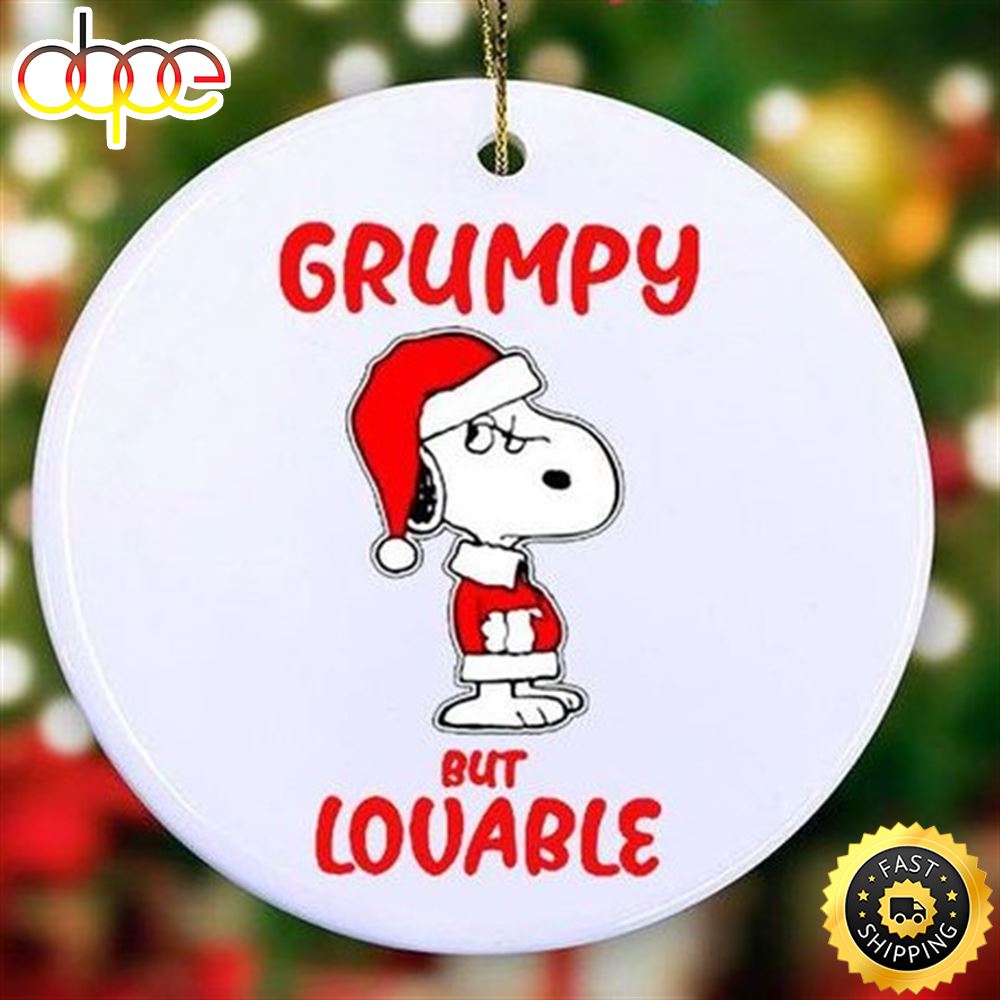 Snoopy Grumpy But Louable Christmas Ornament Snoopy Santa Decorations Snoopy Yard Decorations Hrw22l
