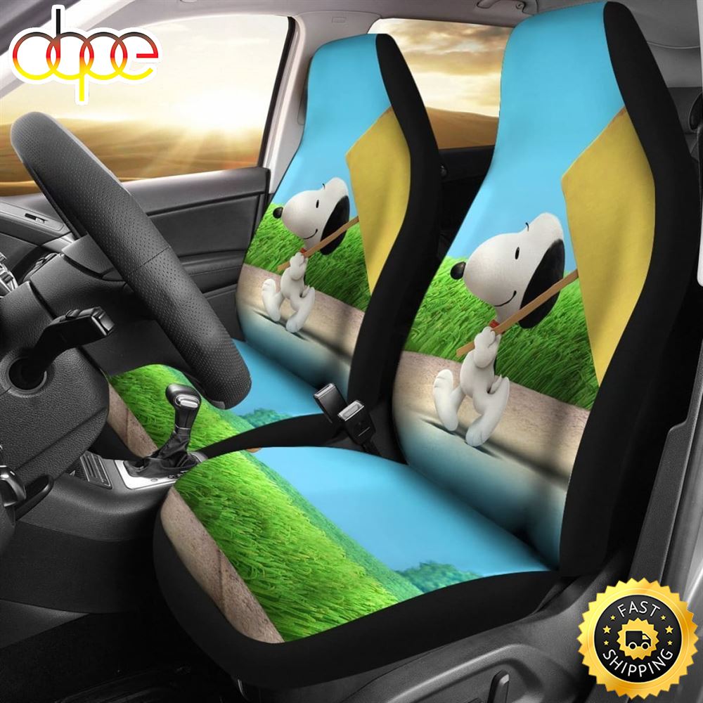 Snoopy Walking Car Seat Covers Universal Fit 1 Mezu4t
