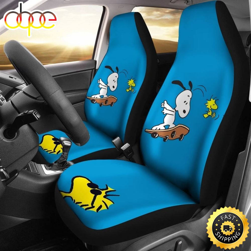Snoopy Woodstock Car Seat Covers Universal Fit 1 Sqmq7i