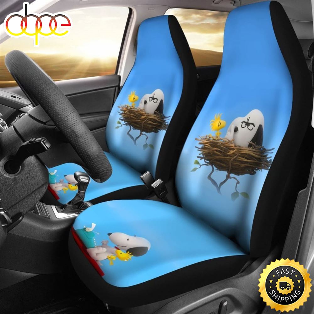 Snoopy Woodstock Cute Car Seat Covers Universal Fit 1 N6licf