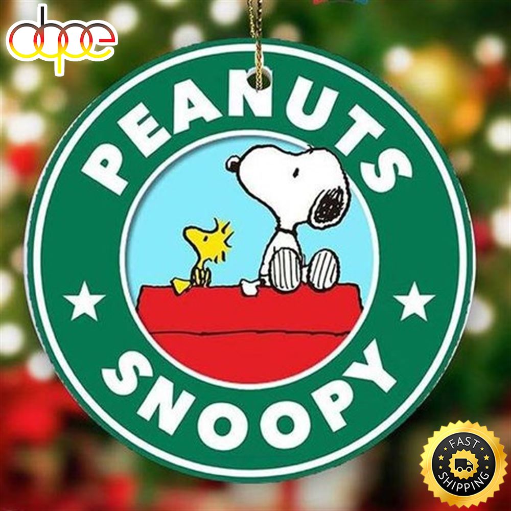 Snoopy and Woodstock Doghouse Christmas Ornament Snoopy Starbucks  Decorations –