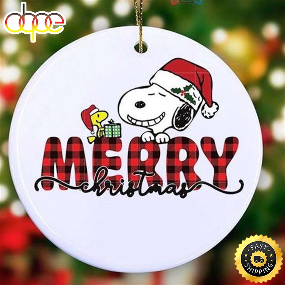 Snoopy And Woodstock Merry Christmas Ornament Snoopy Christmas Decoration Hallmark Snoopy Ornaments Gmgklz