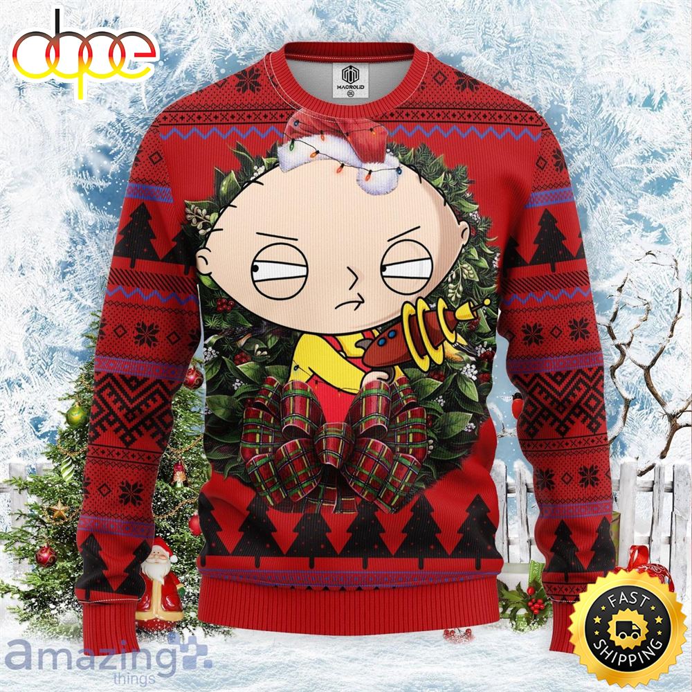 Stewie Griffin Peter Griffin Eric Cartman Noel Mc Thanksgiving Gift Ugly Christmas Sweater Jzommw