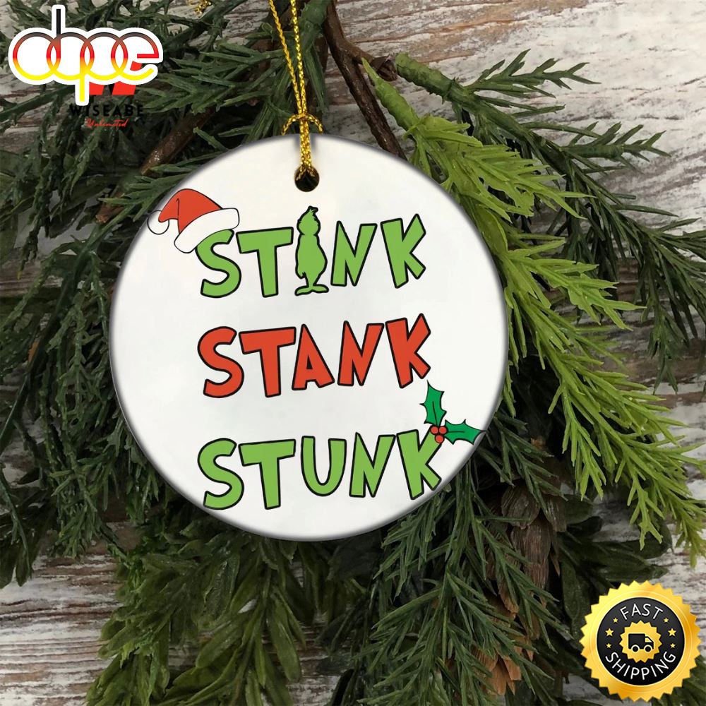 Stink Stink Stink Grinch Christmas Tree Ornaments Kxgyd9