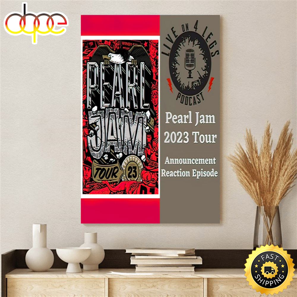 Stream Pearl Jam 2023 Tour AnnouncementCanvas Poster Julkns