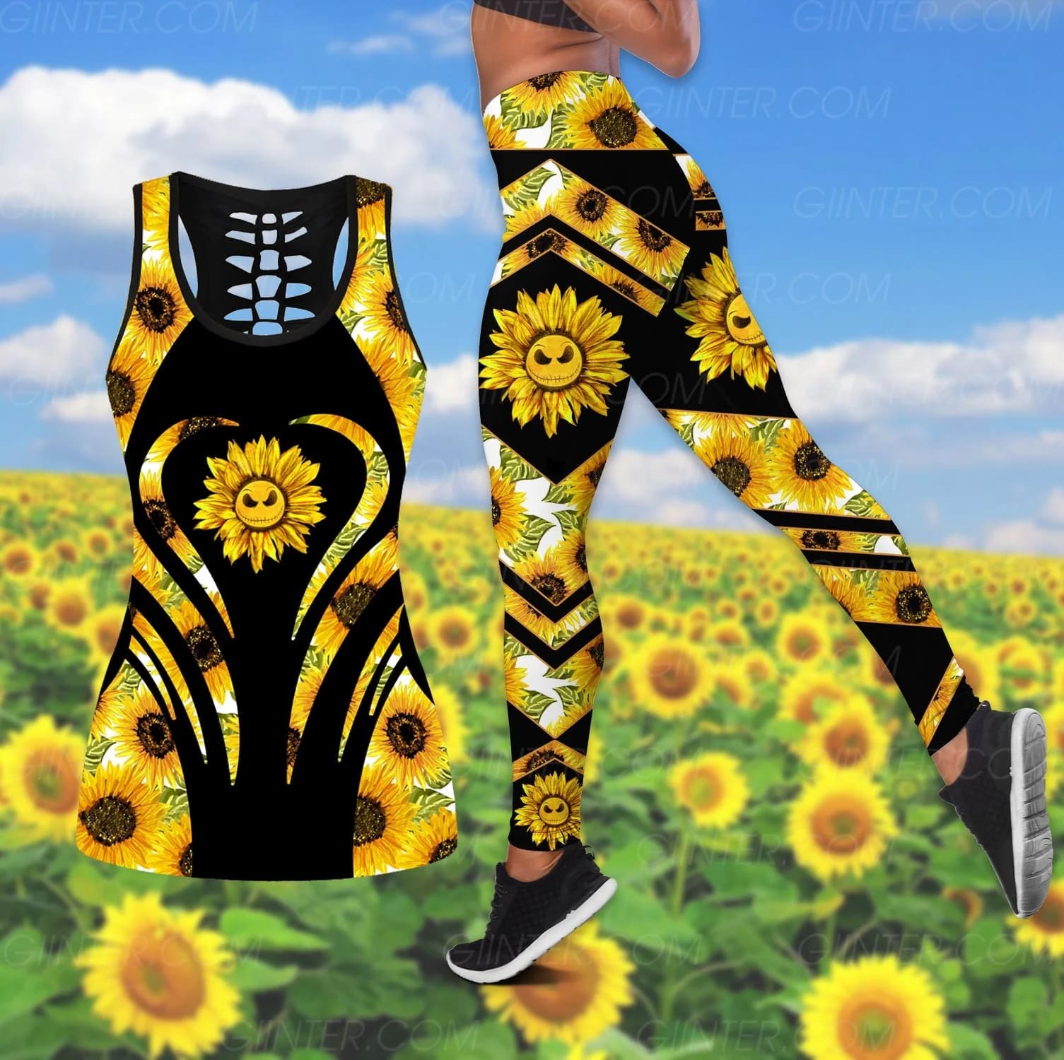 Sunflowers JS Women Tank Top Legging Zw0hbc