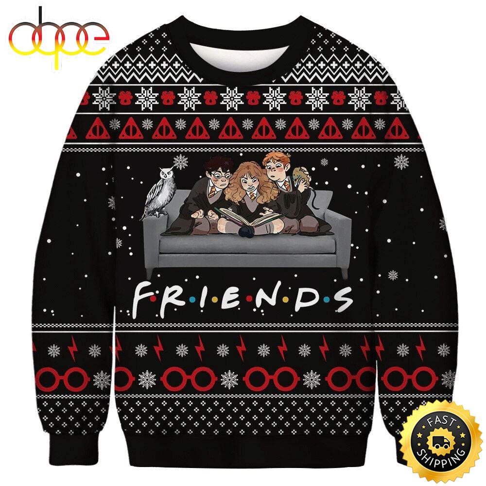 Thanksgiving Sweater Ugly Friends Woolen Aphufk