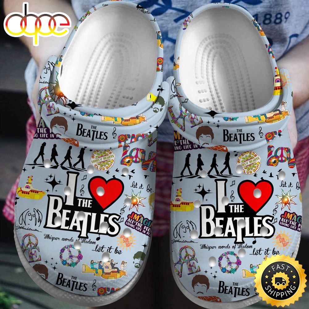 The Beatles Music Crocs Crocband Clogs Shoes Comfortable For Men Women And Kids Htk9ci