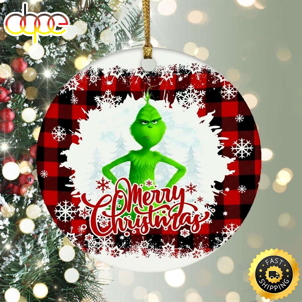 The Grinch Merry Christmas Ornament Lx0fx0