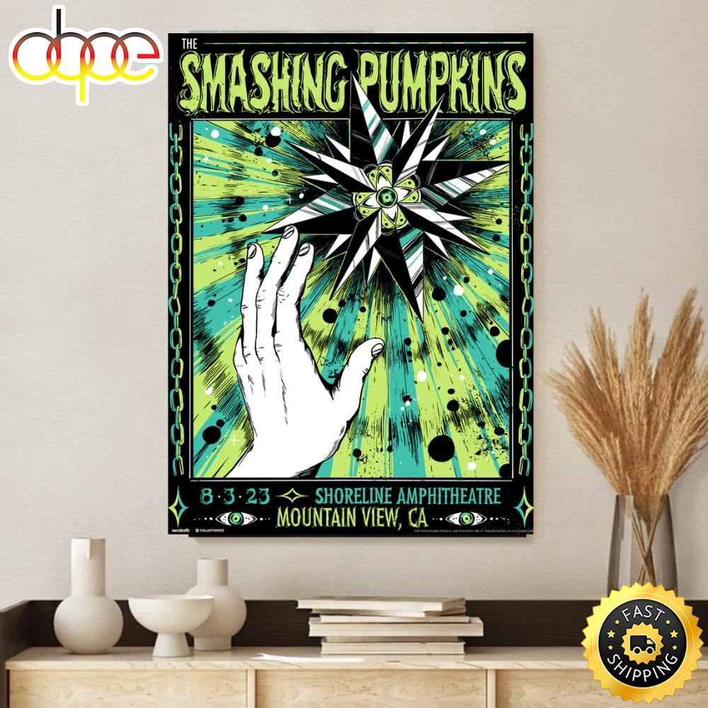 The Smashing Pumpkins Mountain View August 3 Tour 2023 Canvas Poster