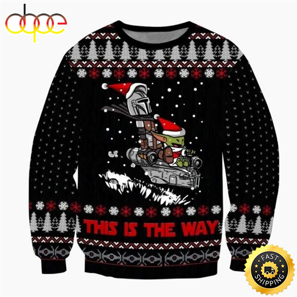 This Is The Way Baby Yoda Star Wars Ugly Christmas Sweater Yov5sl