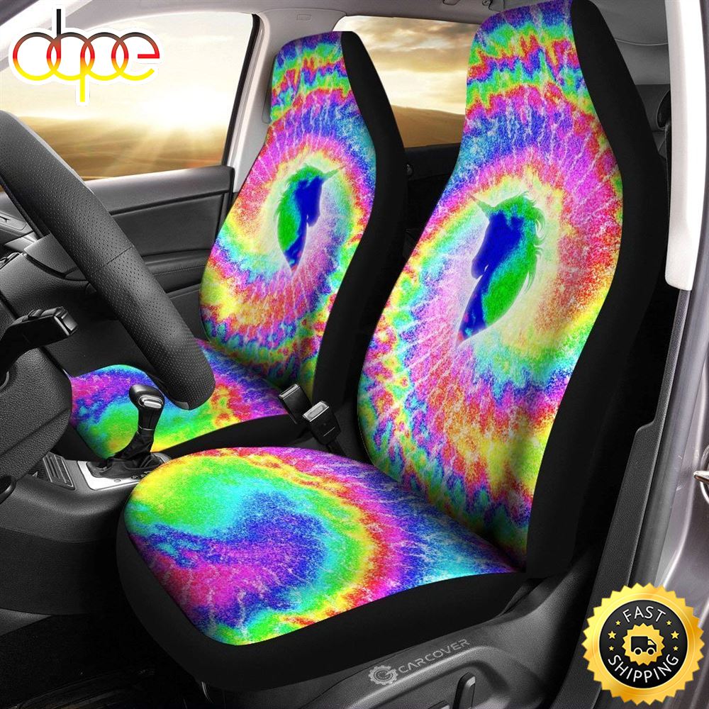 gerningsmanden Mellemøsten Permanent Unicorn Tie Dye Car Seat Covers Custom Car Accessories Hippie Gifts –  Musicdope80s.com