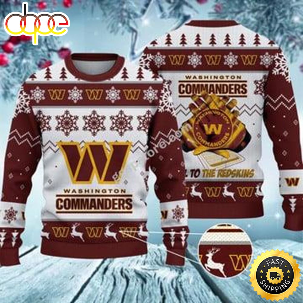 Washington Commanders Nfl Ugly Christmas Sweater Ceva1t