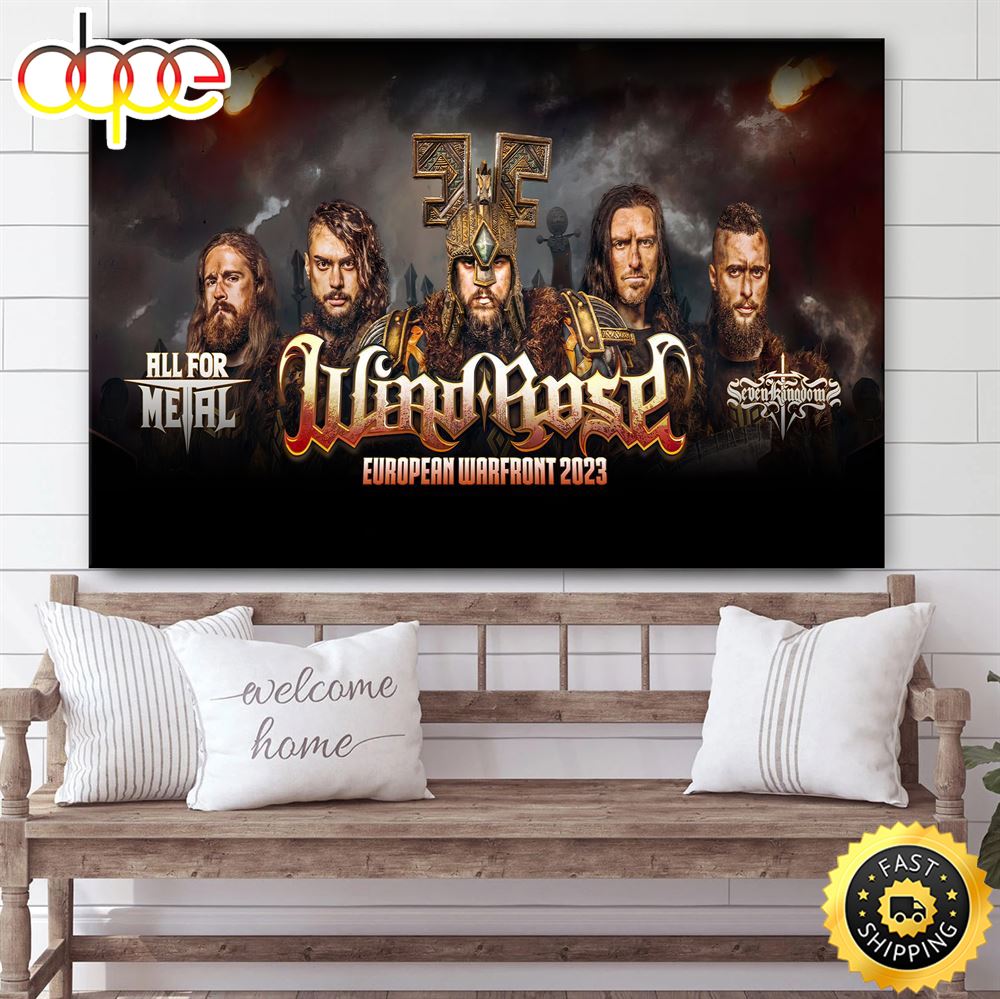 Wind Rose Actus Power Metal France 2023 Poster Canvas A7t4in
